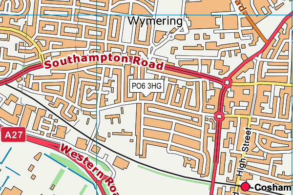 PO6 3HG map - OS VectorMap District (Ordnance Survey) PO6 3HG map - OS VectorMap District (Ordnance Survey)