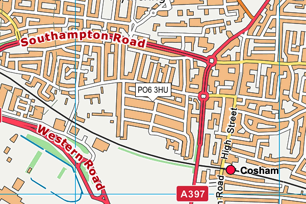 PO6 3HU map - OS VectorMap District (Ordnance Survey) PO6 3HU map - OS VectorMap District (Ordnance Survey)