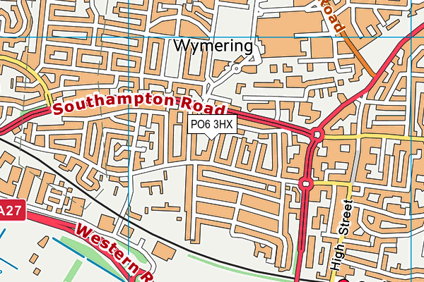 PO6 3HX map - OS VectorMap District (Ordnance Survey) PO6 3HX map - OS VectorMap District (Ordnance Survey)