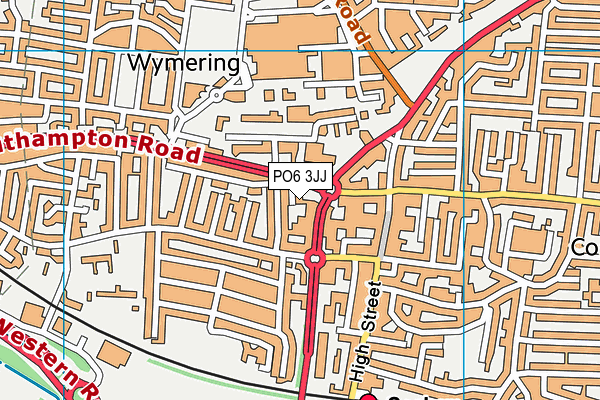 PO6 3JJ map - OS VectorMap District (Ordnance Survey) PO6 3JJ map - OS VectorMap District (Ordnance Survey)