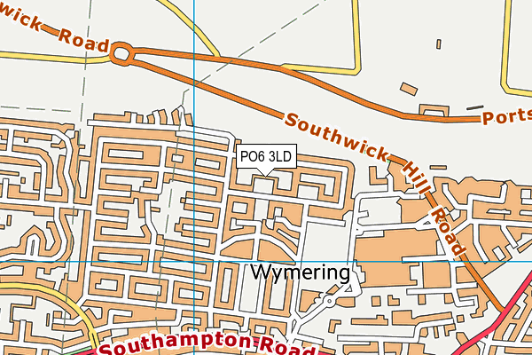 PO6 3LD map - OS VectorMap District (Ordnance Survey) PO6 3LD map - OS VectorMap District (Ordnance Survey)