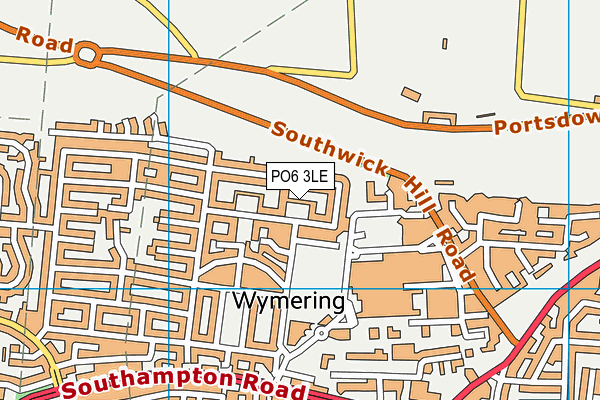 PO6 3LE map - OS VectorMap District (Ordnance Survey) PO6 3LE map - OS VectorMap District (Ordnance Survey)