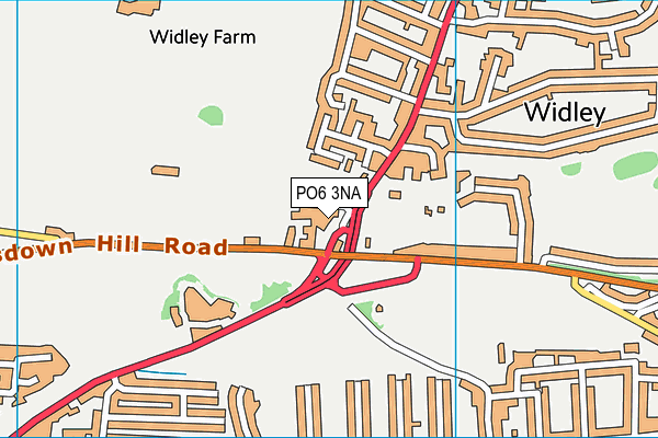 PO6 3NA map - OS VectorMap District (Ordnance Survey)