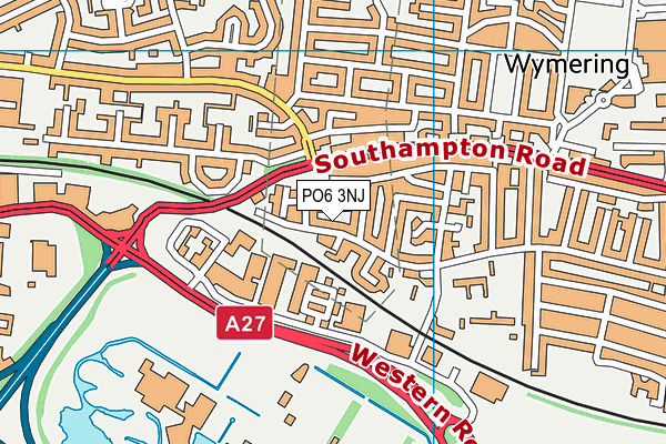 PO6 3NJ map - OS VectorMap District (Ordnance Survey) PO6 3NJ map - OS VectorMap District (Ordnance Survey)
