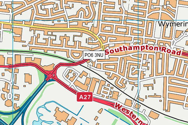 PO6 3NU map - OS VectorMap District (Ordnance Survey)