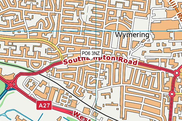 PO6 3NZ map - OS VectorMap District (Ordnance Survey) PO6 3NZ map - OS VectorMap District (Ordnance Survey)