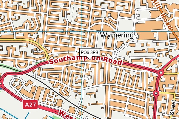 PO6 3PB map - OS VectorMap District (Ordnance Survey) PO6 3PB map - OS VectorMap District (Ordnance Survey)