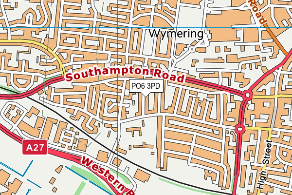 PO6 3PD map - OS VectorMap District (Ordnance Survey) PO6 3PD map - OS VectorMap District (Ordnance Survey)