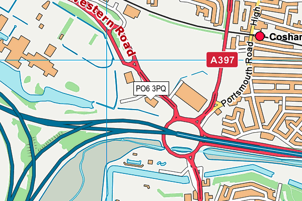 PO6 3PQ map - OS VectorMap District (Ordnance Survey) PO6 3PQ map - OS VectorMap District (Ordnance Survey)