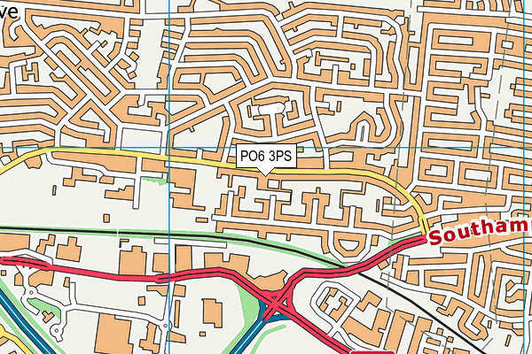 PO6 3PS map - OS VectorMap District (Ordnance Survey) PO6 3PS map - OS VectorMap District (Ordnance Survey)
