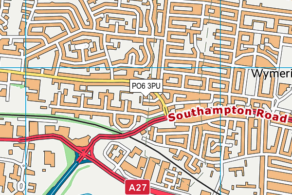 PO6 3PU map - OS VectorMap District (Ordnance Survey) PO6 3PU map - OS VectorMap District (Ordnance Survey)