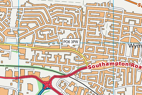 PO6 3PW map - OS VectorMap District (Ordnance Survey) PO6 3PW map - OS VectorMap District (Ordnance Survey)