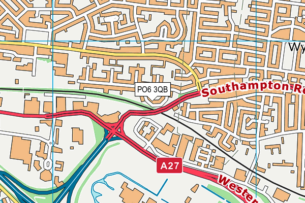 PO6 3QB map - OS VectorMap District (Ordnance Survey) PO6 3QB map - OS VectorMap District (Ordnance Survey)