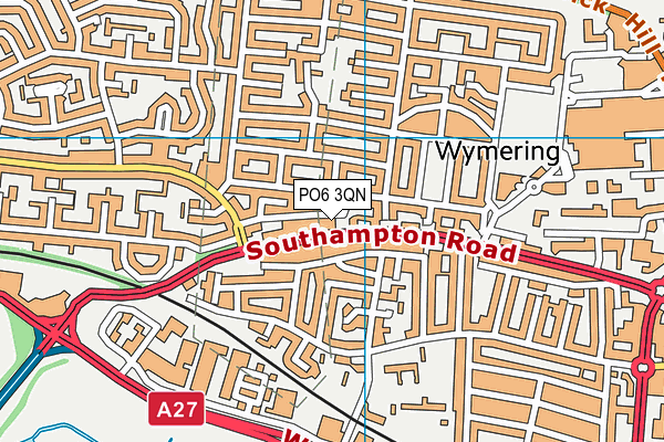 PO6 3QN map - OS VectorMap District (Ordnance Survey) PO6 3QN map - OS VectorMap District (Ordnance Survey)