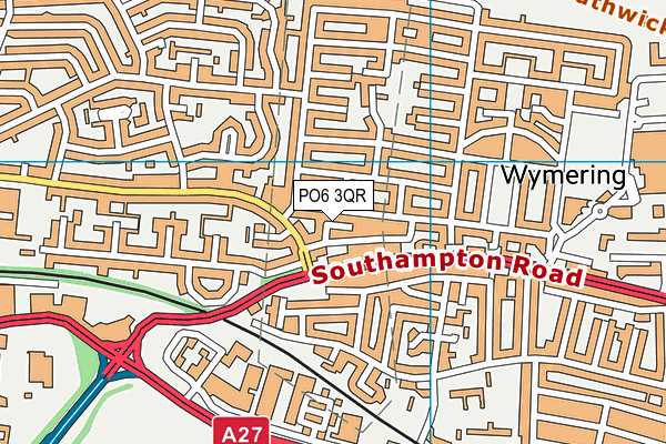 PO6 3QR map - OS VectorMap District (Ordnance Survey) PO6 3QR map - OS VectorMap District (Ordnance Survey)