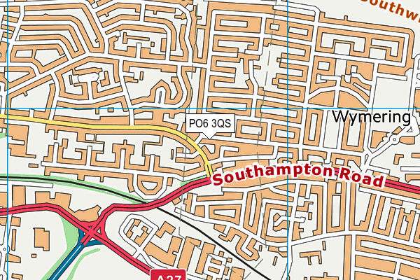PO6 3QS map - OS VectorMap District (Ordnance Survey) PO6 3QS map - OS VectorMap District (Ordnance Survey)