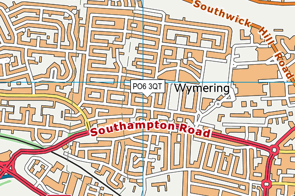 PO6 3QT map - OS VectorMap District (Ordnance Survey) PO6 3QT map - OS VectorMap District (Ordnance Survey)