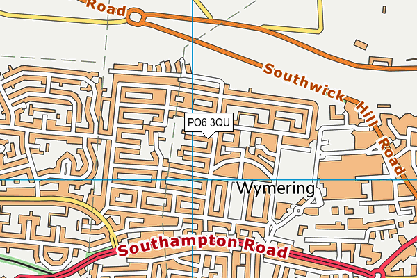 PO6 3QU map - OS VectorMap District (Ordnance Survey) PO6 3QU map - OS VectorMap District (Ordnance Survey)