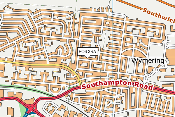 PO6 3RA map - OS VectorMap District (Ordnance Survey) PO6 3RA map - OS VectorMap District (Ordnance Survey)