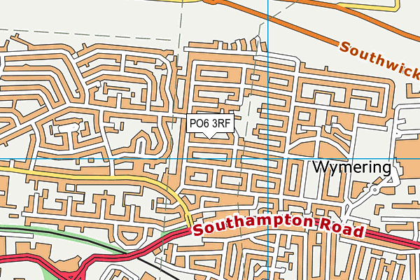 PO6 3RF map - OS VectorMap District (Ordnance Survey) PO6 3RF map - OS VectorMap District (Ordnance Survey)
