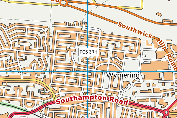 PO6 3RH map - OS VectorMap District (Ordnance Survey) PO6 3RH map - OS VectorMap District (Ordnance Survey)