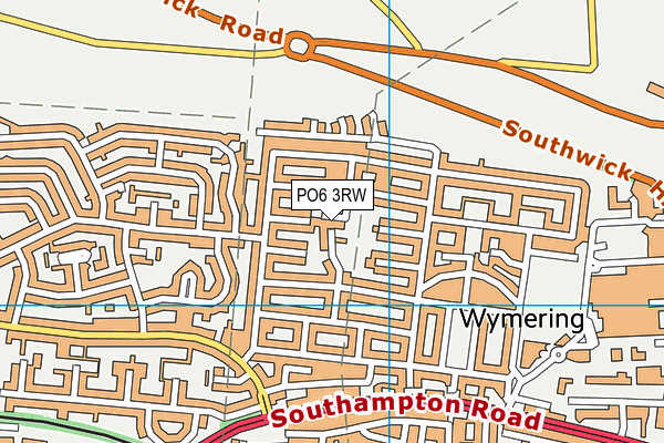 PO6 3RW map - OS VectorMap District (Ordnance Survey) PO6 3RW map - OS VectorMap District (Ordnance Survey)