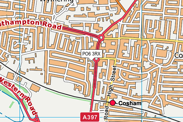 PO6 3RX map - OS VectorMap District (Ordnance Survey) PO6 3RX map - OS VectorMap District (Ordnance Survey)