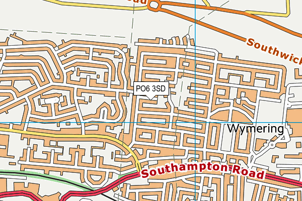 PO6 3SD map - OS VectorMap District (Ordnance Survey)