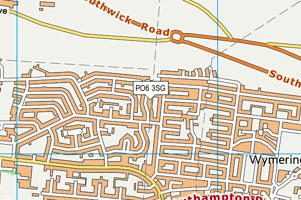 PO6 3SG map - OS VectorMap District (Ordnance Survey) PO6 3SG map - OS VectorMap District (Ordnance Survey)
