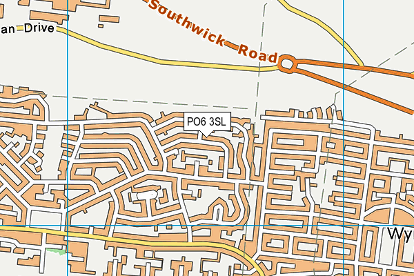 PO6 3SL map - OS VectorMap District (Ordnance Survey) PO6 3SL map - OS VectorMap District (Ordnance Survey)