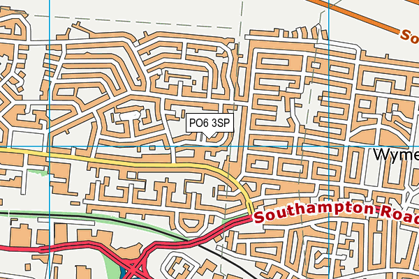 PO6 3SP map - OS VectorMap District (Ordnance Survey) PO6 3SP map - OS VectorMap District (Ordnance Survey)