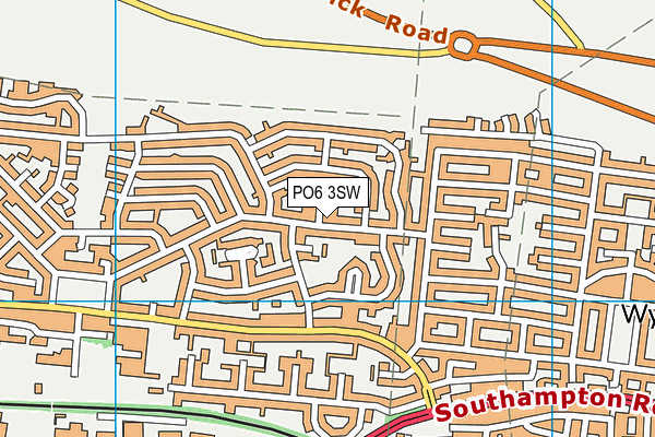 PO6 3SW map - OS VectorMap District (Ordnance Survey) PO6 3SW map - OS VectorMap District (Ordnance Survey)