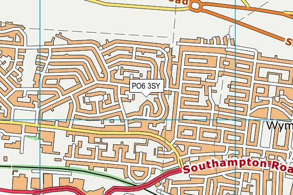 PO6 3SY map - OS VectorMap District (Ordnance Survey) PO6 3SY map - OS VectorMap District (Ordnance Survey)