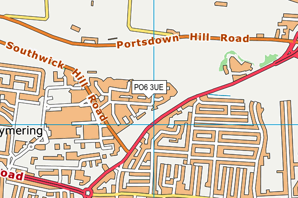 PO6 3UE map - OS VectorMap District (Ordnance Survey) PO6 3UE map - OS VectorMap District (Ordnance Survey)