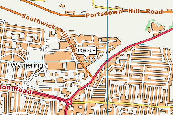 PO6 3UF map - OS VectorMap District (Ordnance Survey) PO6 3UF map - OS VectorMap District (Ordnance Survey)