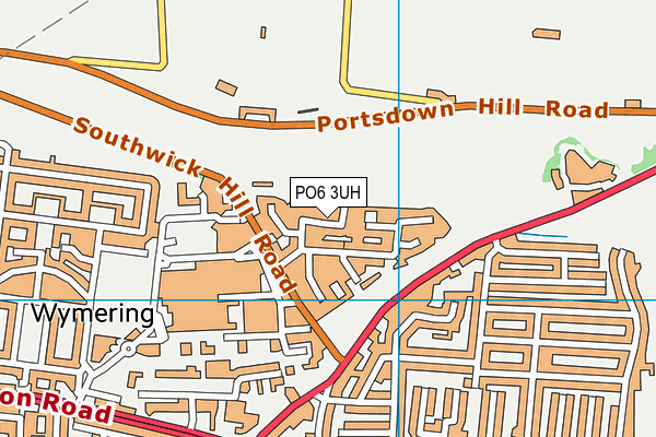 PO6 3UH map - OS VectorMap District (Ordnance Survey) PO6 3UH map - OS VectorMap District (Ordnance Survey)