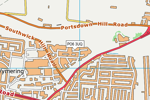 PO6 3UQ map - OS VectorMap District (Ordnance Survey) PO6 3UQ map - OS VectorMap District (Ordnance Survey)