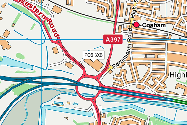 PO6 3XB map - OS VectorMap District (Ordnance Survey) PO6 3XB map - OS VectorMap District (Ordnance Survey)