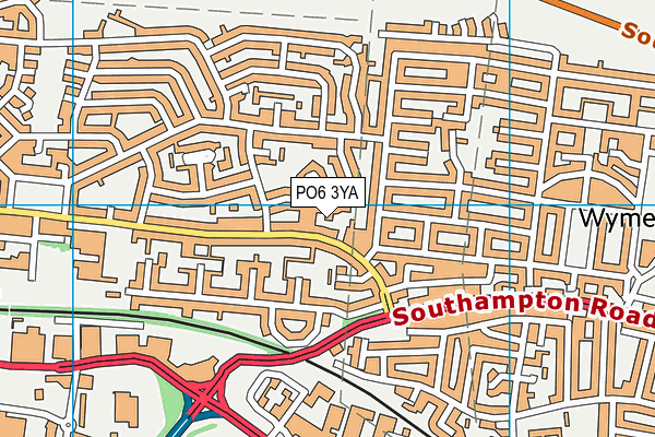 PO6 3YA map - OS VectorMap District (Ordnance Survey) PO6 3YA map - OS VectorMap District (Ordnance Survey)