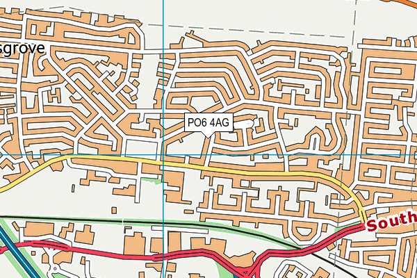 PO6 4AG map - OS VectorMap District (Ordnance Survey) PO6 4AG map - OS VectorMap District (Ordnance Survey)