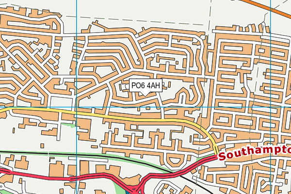 PO6 4AH map - OS VectorMap District (Ordnance Survey) PO6 4AH map - OS VectorMap District (Ordnance Survey)