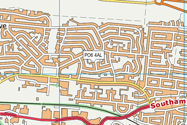 PO6 4AL map - OS VectorMap District (Ordnance Survey) PO6 4AL map - OS VectorMap District (Ordnance Survey)