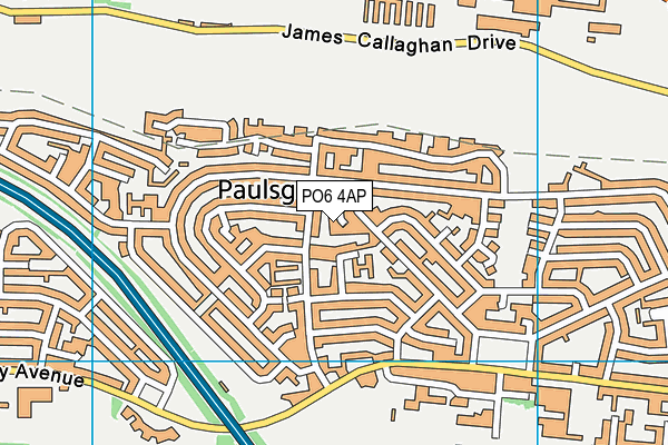 PO6 4AP map - OS VectorMap District (Ordnance Survey) PO6 4AP map - OS VectorMap District (Ordnance Survey)