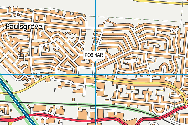 PO6 4AR map - OS VectorMap District (Ordnance Survey) PO6 4AR map - OS VectorMap District (Ordnance Survey)
