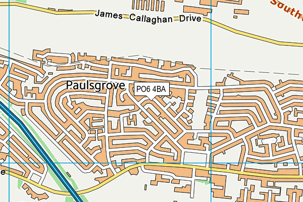 PO6 4BA map - OS VectorMap District (Ordnance Survey) PO6 4BA map - OS VectorMap District (Ordnance Survey)