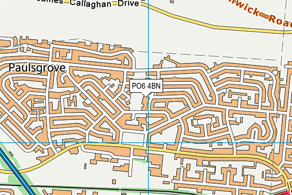PO6 4BN map - OS VectorMap District (Ordnance Survey) PO6 4BN map - OS VectorMap District (Ordnance Survey)