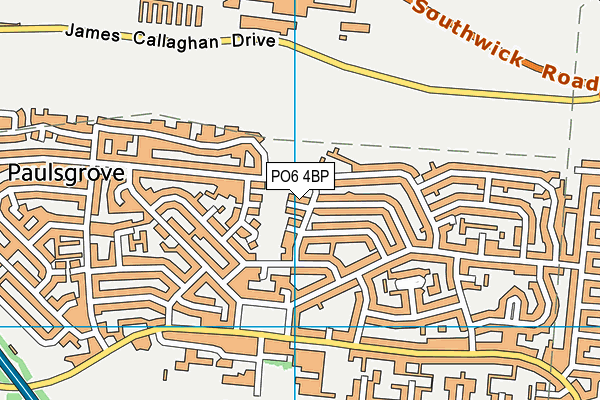 PO6 4BP map - OS VectorMap District (Ordnance Survey) PO6 4BP map - OS VectorMap District (Ordnance Survey)