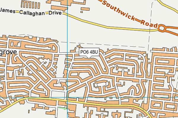 PO6 4BU map - OS VectorMap District (Ordnance Survey) PO6 4BU map - OS VectorMap District (Ordnance Survey)