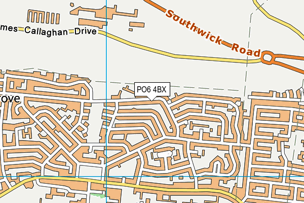 PO6 4BX map - OS VectorMap District (Ordnance Survey) PO6 4BX map - OS VectorMap District (Ordnance Survey)