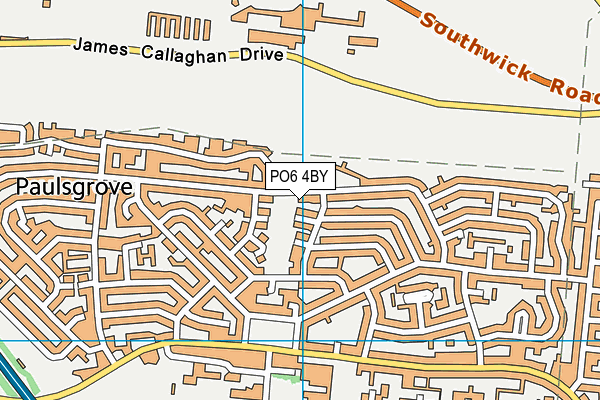 PO6 4BY map - OS VectorMap District (Ordnance Survey) PO6 4BY map - OS VectorMap District (Ordnance Survey)